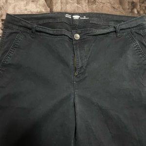 Black twill pants